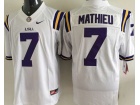 LSU Tigers #7 Tyrann Mathieu White Limited Football Jerseys