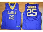 LSU Tigers #25 Ben Simmons Purple NCAA Basketball Jerseys