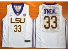 LSU Tigers #33 Shaquille O'Neal White NCAA Basketball Jerseys