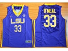 LSU Tigers #33 Shaquille O'Neal Purple NCAA Basketball Jerseys