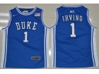 Duke Blue Devils #1 Kyrie Irving Dark Blue Round Neck Throwback College Basketball Jerseys