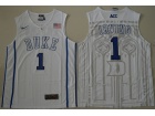 Duke Blue Devils #1 Kyrie Irving White V Neck Authentic College Basketball Jerseys