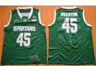 Michigan State Spartans #45 Denzel Valentine Dark Green College Basketball Authentic Jerseys