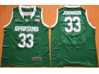 Michigan State Spartans #33 Magic Johnson Dark Green College Basketball Authentic Jerseys