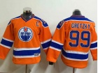 Youth Edmonton Oilers #99 Wayne Gretzky Orange Hockey Jersey