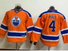 Youth Edmonton Oilers #4 Taylor Hall Orange Hockey Jersey