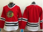 Women Chicago Blackhawks Blank Red Hockey Jersey