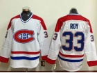 Montreal Canadiens #33 Patrick Roy White CCM Throwback Hockey Jersey