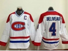 Montreal Canadiens #4 Jean Beliveau White CCM Throwback Hockey Jersey