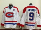 Montreal Canadiens #9 Maurice Richard White CCM Throwback Hockey Jersey