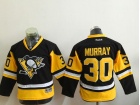 Youth Pittsburgh Penguins #30 Matthew Murray Black Yellow Hockey Jersey