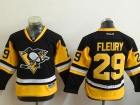 Youth Pittsburgh Penguins #29 Marc-Andre Fleury Black Yellow Hockey Jersey