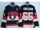 Ottawa Senators #65 Erik Karlsson Black Hockey Jersey