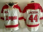 Los Angeles Angels #44 Reggie Jackson White Baseball Hoodie