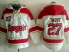 Los Angeles Angels #27 Mike Trout White Baseball Hoodie