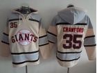 San Francisco Giants #35 Brandon Crawford Cream Baseball Hoodie