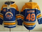 New York Mets #48 Jacob deGrom Blue Baseball Hoodie