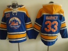 New York Mets #33 Matt Harvey Blue Baseball Hoodie