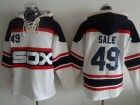 Chicago White Sox #49 Chris Sale White Baseball Hoodie