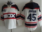 Chicago White Sox #45 Michael Jordan White Baseball Hoodie