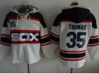 Chicago White Sox #35 Frank Thomas White Baseball Hoodie