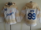 Los Angeles Dodgers #99 Hyun-Jin Ryu White Baseball Hoodie