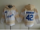 Los Angeles Dodgers #42 Jackie Robinson White Baseball Hoodie