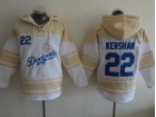 Los Angeles Dodgers #22 Clayton Kershaw White Baseball Hoodie