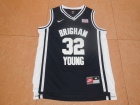 Brigham Young #32 Jimmer Fredette Black Basketball Jerseys