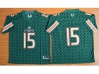 Miami Hurricanes #15 Brad Kaaya Green NCAA Football Jerseys