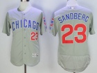 Chicago Cubs #23 Ryne Sandberg Gray Flex Base Jerseys (Chicago)