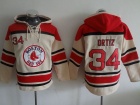 Boston Red Sox #34 David Ortiz Cream Baseball Hoodie