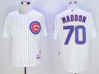 Chicago Cubs #70 Joe Maddon White Strips Player Jerseys