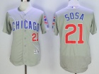 Chicago Cubs #21 Sammy Sosa Gray Flex Base Jerseys (Chicago)