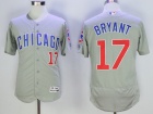 Chicago Cubs #17 Kris Bryant Gray Flex Base Jerseys (Chicago)