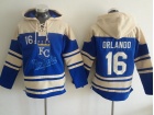 Kansas City Royals #16 Paulo Orlando Blue Baseball Hoodie