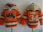 Pittsburgh Pirates #34 A.J. Burnett Orange Baseball Hoodie