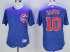 Chicago Cubs #10 Ron Santo Blue Flex Base Jerseys