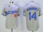 Los Angeles Dodgers #14 Enrique Hernandez Gray Flexbase Jerseys