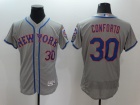 New York Mets #30 Michael Conforto Gray Flex Base Jerseys