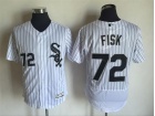 Chicago White Sox #72 Carlton Fisk White Strips Flexbase Jerseys