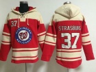 Washington Nationals #37 Stephen Strasburg Red Baseball Hoodie