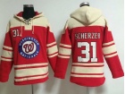 Washington Nationals #31 Max Scherzer Red Baseball Hoodie