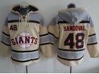 San Francisco Giants #48 Pablo Sandoval Cream Baseball Hoodie