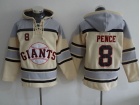 San Francisco Giants #8 Hunter Pence Cream Baseball Hoodie