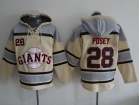 San Francisco Giants #28 Buster Posey Cream Baseball Hoodie