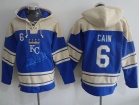 Kansas City Royals #6 Lorenzo Cain Blue Baseball Hoodie