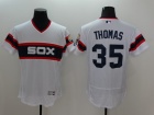 Chicago White Sox #35 Frank Thomas White Pullover Flexbase Jerseys