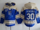 Kansas City Royals #30 Yordano Ventura Blue Baseball Hoodie