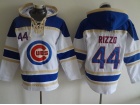 Chicago Cubs #44 Anthony Rizzo White Baseball Hoodie